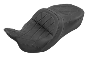 Asiento Sunriser 2-Up C.C. Rider negro para motocicleta Harley Touring
