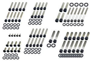 Kit de tornillos de transmisión en acero inoxidable negro para motocicleta