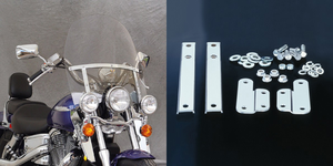 Pantalla National Cycle Heavy Duty instalada en motocicleta Harley-Davidson Touring