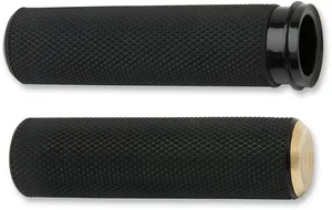 Par de puños con textura Knurled para manillar de motocicleta Harley-Davidson