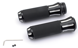 Conjunto de puños Cobra negro para manillar de motocicleta
