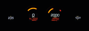 Indicadores de carenado Dakota Digital MLX-8000 instalados en motocicleta