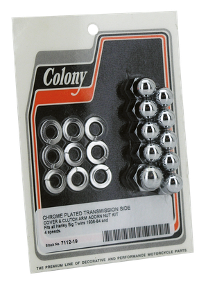 Kit de tuercas para lado de tapa de transmisión de Big Twin de 4 marchas