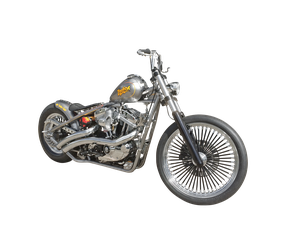 Chasis rígido Hardtail negro para motor Evolution Sportster de la marca Kraft/Tech