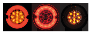 Par de intermitentes LED con aro halo luminoso para motocicleta