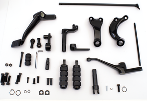 Kit de controles avanzados instalado en manillar de motocicleta Harley-Davidson Sportster