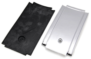 Extensión de guardabarros negra para motocicleta vista lateral