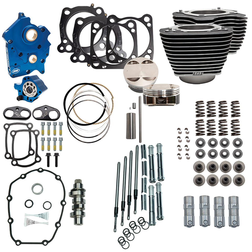 Kit de admisión y escape S&S Power Pack para motor Milwaukee Eight