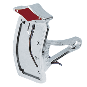 Soporte de matrícula con piloto trasero LED estilo diamante instalado en motocicleta