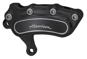 Pinzas de freno Slimline Harrison de aluminio mecanizado billet negro
