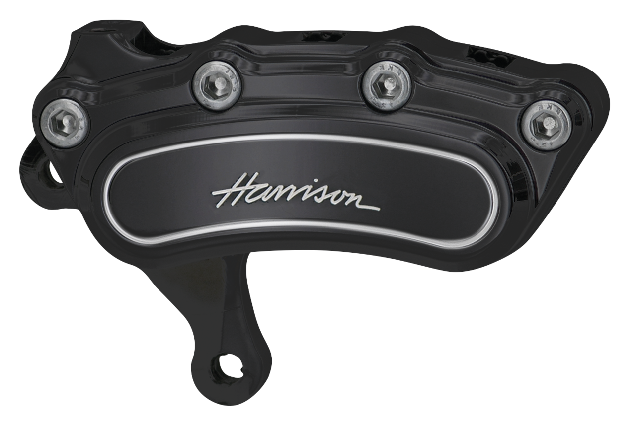 Pinzas de freno Slimline Harrison de aluminio mecanizado billet negro