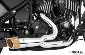 Escape 2 en 1 Combat Fluted instalado en Indian PowerPlus Thunderstroke