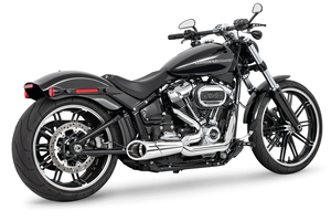 Escape corto Shorty 2-1 instalado en motocicleta Harley-Davidson