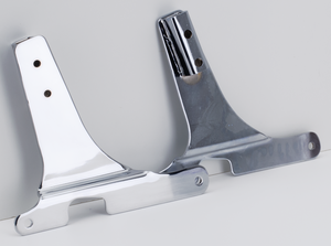 Respaldos Mini Low Boy instalados en motocicleta Harley-Davidson