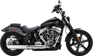 Silenciador slip-on Twin Slash instalado en motocicleta