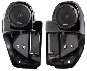 Carenados ventilados con altavoces instalados en una motocicleta Harley-Davidson Touring
