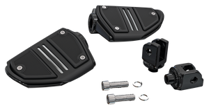 Estriberas Ciro Stilo Twin Rail negras para motocicleta