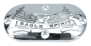 Tapa de inspección de cadena primaria con grabado Eagle Spirit para motocicleta