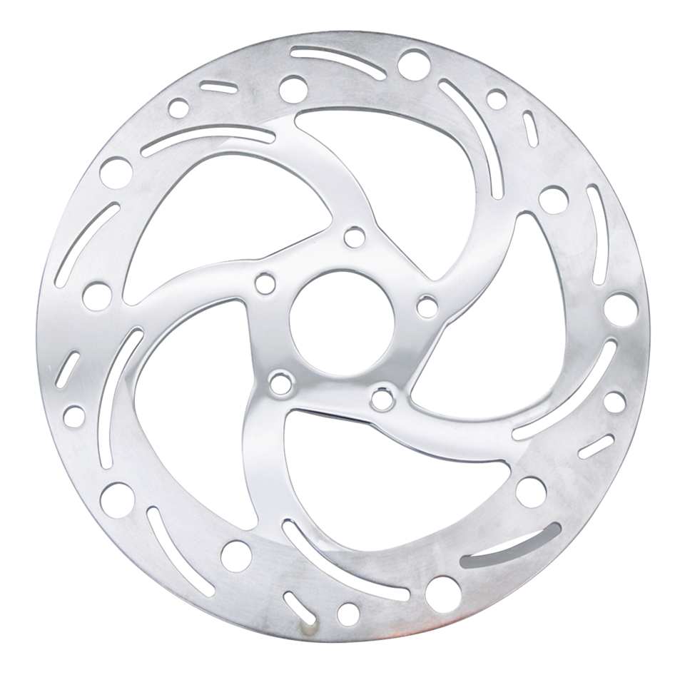 Par de discos de freno cromados Tolle para motocicleta