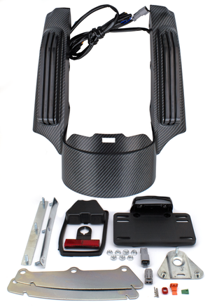 Fascia de guardabarros trasero iluminado estilo CVO para motocicleta
