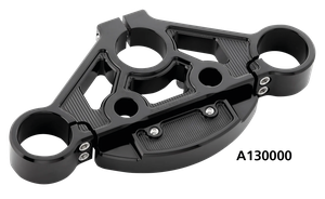 Conjunto de tijas y torreta superior de horquilla Method para Harley Road Glide en negro