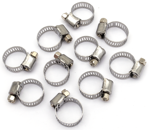 Par de bridas universales de acero inoxidable para fijación en motocicletas