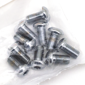 Surtido de tornillos Allen con cabeza botón y acabado cromado