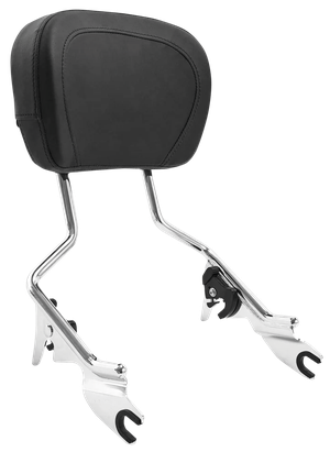 Kit de respaldo desmontable instalado en una motocicleta Harley-Davidson Touring