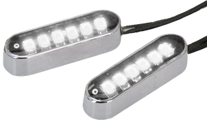 Luces Convex Cyron con 6 diodos LED instaladas en motocicleta