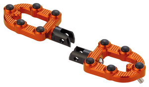 Estriperas traseras Arlen Ness MX negras con textura antideslizante para motocicleta