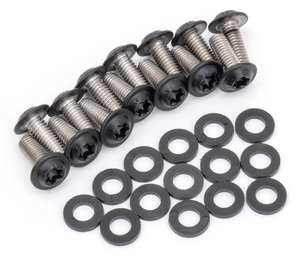 Kit de tornillos para spoiler de mentón en acero inoxidable negro