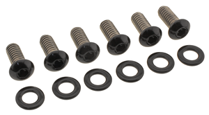Conjunto de tornillos para tapa derby de acero inoxidable con acabado negro mate