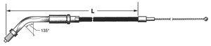 Cable acelerador y retorno T12 para Harley-Davidson Sportster años 1988-1995