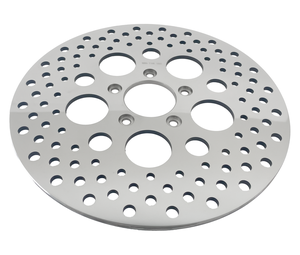 Par de rotores de freno disco de acero inoxidable pulido con perforaciones