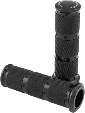 Par de puños Contour XLS Renthal Wrapped color negro con textura envuelta