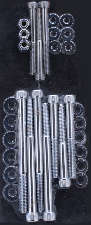 Conjunto de tornillos metálicos para fijación de tapa de cárter de motor