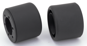 Par de silenciadores ajustables MCJ negro mate para Harley-Davidson Softail