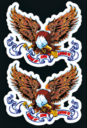 DISEÑOS Y PEGATINAS PARA DEPOSITOS "BIKE TATTOOS" DE LETHAL THREAT - Love it or Leave it 2.5"x4" — B-stock