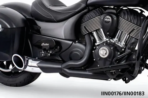 Escape corto Slash Cut 2 en 1 montado en motocicleta Indian PowerPlus o Thunderstroke