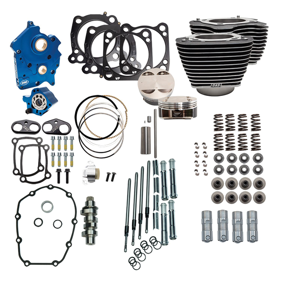 Kit de admisión y escape S&S Power Pack para motor Milwaukee Eight