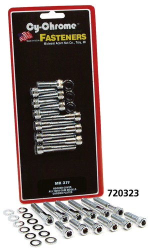 Kit de tornillos cromados para tapa de balancines de motor