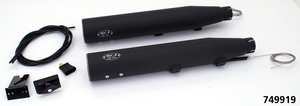 Tubos de escape ajustables MCJ cromados para Harley-Davidson Twin Cam Softail