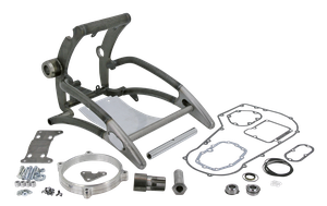 Kits del basculante de la serie Curved de Ton Pels instalados en motocicleta