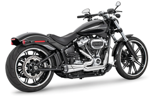Escape corto tipo Shorty 2 en 1 instalado en motocicleta custom