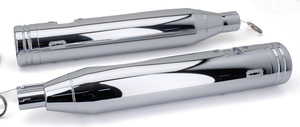Tubos de escape ajustables MCJ instalados en motocicleta Harley Touring