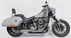 Escape Black Duck 2 en 1 instalado en motocicleta Harley-Davidson Softail con motor Milwaukee Eight