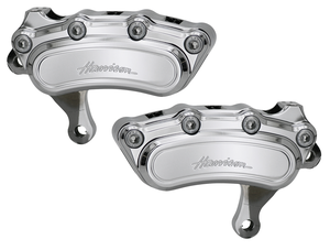 Pinzas de freno Slimline Harrison de aluminio forjado negro
