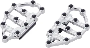 Par de plataformas traseras de aluminio billet negro para motocicleta Harley-Davidson