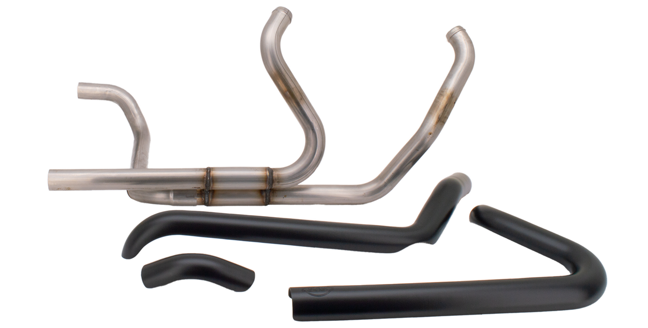 Par de colectores de escape Power Tune S&S instalados en motocicleta Harley-Davidson Touring