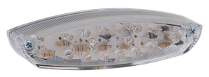 Piloto trasero universal con diodos LED transparentes para motocicleta